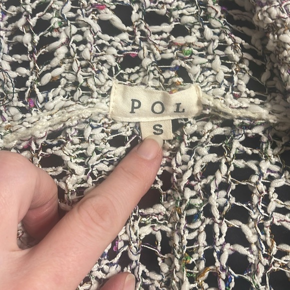 POL ribbon sweater, open knit, perfect for layering sz small - Picture 2 of 6